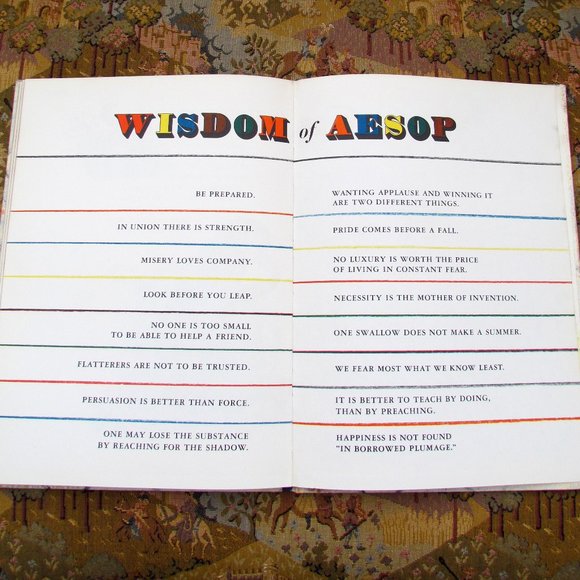 AESOP'S FABLES 1954 VINTAGE EXCELLENT HARDCOVER w TONY PALAZZO ART, DOUBLDAY - Picture 13 of 15